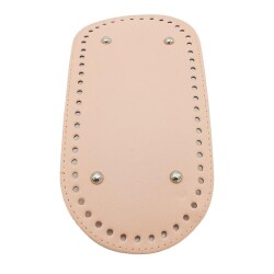 Angel Çanta Aksesuar Suni Deri Pudra Renk 25X12 cm Oval Çanta Tabanı - Angel Çanta Aksesuar