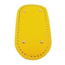 Angel Çanta Aksesuar Suni Deri Sarı Renk 25X12 cm Oval Çanta Tabanı - Angel Çanta Aksesuar