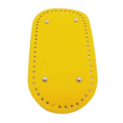 Angel Çanta Aksesuar Suni Deri Sarı Renk 25X12 cm Oval Çanta Tabanı - 1