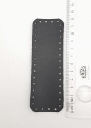 Angel Çanta Aksesuar Suni Deri Siyah Renk 12X4 cm Dikdörtgen Çanta Tabanı - 3