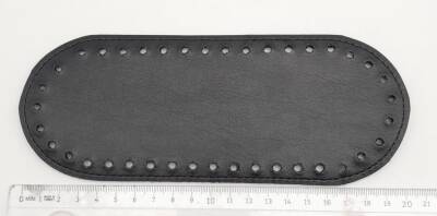 Angel Çanta Aksesuar Suni Deri Siyah Renk 20X8 cm Oval Çanta Tabanı - 3