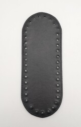 Angel Çanta Aksesuar Suni Deri Siyah Renk 20X8 cm Oval Çanta Tabanı - Angel Çanta Aksesuar