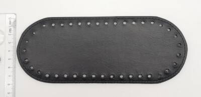 Angel Çanta Aksesuar Suni Deri Siyah Renk 20X8 cm Oval Çanta Tabanı - 4