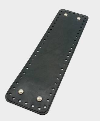Angel Çanta Aksesuar Suni Deri Siyah Renk 35X10 cm Dikdörtgen Çanta Tabanı (Gümüş Aparatlı) - 1