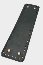 Angel Çanta Aksesuar Suni Deri Siyah Renk 35X10 cm Dikdörtgen Çanta Tabanı (Light Gold Aparatlı) - Angel Çanta Aksesuar