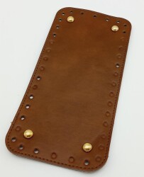 Angel Çanta Aksesuar Suni Deri Taba Renk 25X12 cm Dikdörtgen Çanta Tabanı (Light Gold Aparatlı) - Angel Çanta Aksesuar