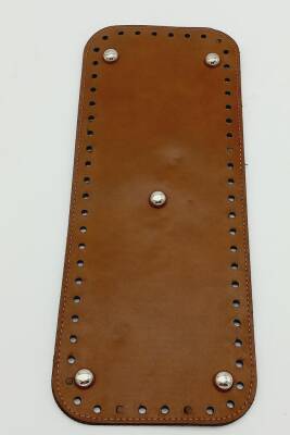 Angel Çanta Aksesuar Suni Deri Taba Renk 30X12 cm Dikdörtgen Çanta Tabanı (Gümüş Aparatlı) - 1