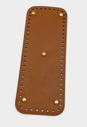 Angel Çanta Aksesuar Suni Deri Taba Renk 30X12 cm Dikdörtgen Çanta Tabanı (Light Gold Aparatlı) - Angel Çanta Aksesuar