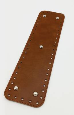 Angel Çanta Aksesuar Suni Deri Taba Renk 35X10 cm Dikdörtgen Çanta Tabanı (Gümüş Aparatlı) - 1