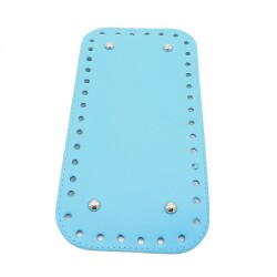 Angel Çanta Aksesuar Suni Deri Turkuaz Renk 25X12 cm Dikdörtgen Çanta Tabanı - Angel Çanta Aksesuar