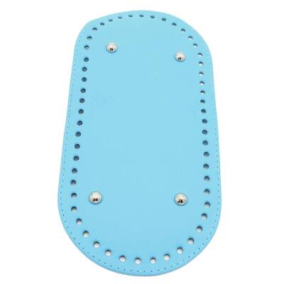 Angel Çanta Aksesuar Suni Deri Turkuaz Renk 25X12 cm Oval Çanta Tabanı - 1