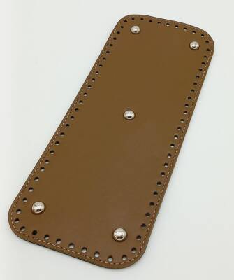 Angel Çanta Aksesuar Suni Deri Vizon Renk 30X12 cm Dikdörtgen Çanta Tabanı (Gümüş Aparatlı) - 1