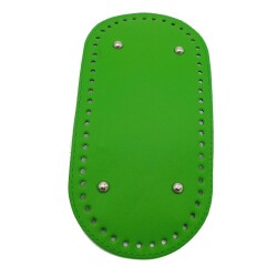 Angel Çanta Aksesuar Suni Deri Yeşil Renk 25X12 cm Oval Çanta Tabanı - Angel Çanta Aksesuar