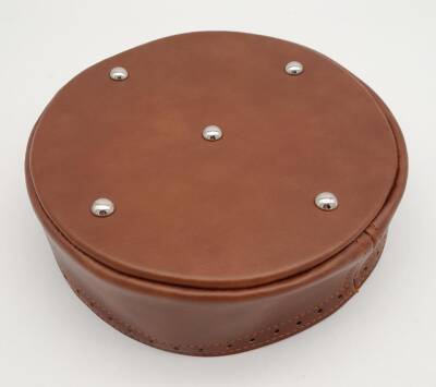 Angel Çanta Aksesuar Taba Suni Deri 22 cm Yuvarlak Yüksek Çanta Tabanı Gümüş Metalli - 3