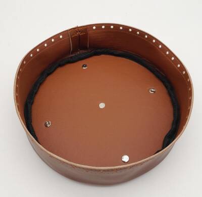 Angel Çanta Aksesuar Taba Suni Deri 22 cm Yuvarlak Yüksek Çanta Tabanı Gümüş Metalli - 2