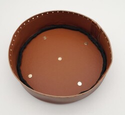 Angel Çanta Aksesuar Taba Suni Deri 22 cm Yuvarlak Yüksek Çanta Tabanı Light Gold Metalli - 2