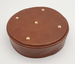 Angel Çanta Aksesuar Taba Suni Deri 22 cm Yuvarlak Yüksek Çanta Tabanı Light Gold Metalli - 3