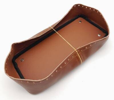 Angel Çanta Aksesuar Taba Suni Deri 28x13 cm Yüksek Çanta Tabanı Gümüş Metalli - 2