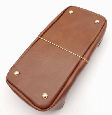 Angel Çanta Aksesuar Taba Suni Deri 28x13 cm Yüksek Çanta Tabanı Light Gold Metalli - 3