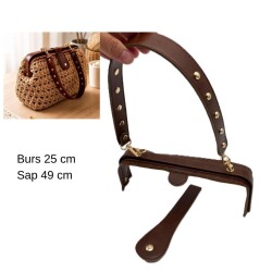 Angel Çanta Aksesuar 25 Cm Lüks Model Çanta Seti Taba Light Gold Metalli - Angel Çanta Aksesuar