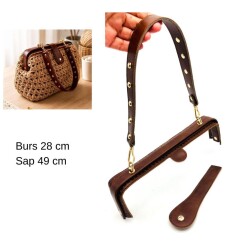 Angel Çanta Aksesuar 28 Cm Lüks Model Çanta Seti Taba Light Gold Metalli - Angel Çanta Aksesuar