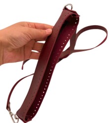 Angel Çanta Aksesuar Atina Model Bordo Renk Çanta Yapım Seti Gümüş Metalli - 2