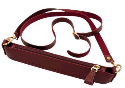 Angel Çanta Aksesuar Atina Model Bordo Renk Çanta Yapım Seti Light Gold Metalli - 1