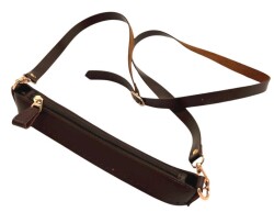 Angel Çanta Aksesuar Atina Model Koyu Kahve Renk Çanta Yapım Seti Light Gold Metalli - Angel Çanta Aksesuar