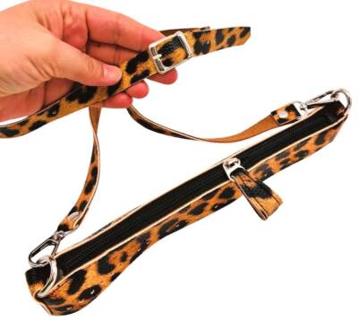 Angel Çanta Aksesuar Atina Model Leopar Renk Çanta Yapım Seti Gümüş Metalli - 1