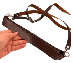 Angel Çanta Aksesuar Atina Model Koyu Kahve Renk Çanta Yapım Seti Gümüş Metalli - Angel Çanta Aksesuar