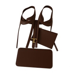 Angel Çanta Aksesuar TTS Model Çanta Yapım Aparatı Koyu Kahve Light Gold Metalli - Angel Çanta Aksesuar