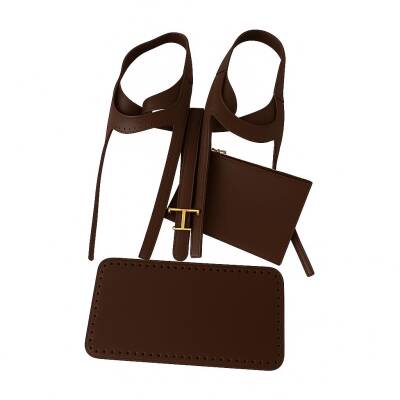 Angel Çanta Aksesuar TTS Model Çanta Yapım Aparatı Koyu Kahve Light Gold Metalli - 1