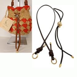 Angel Çanta Aksesuar Düğüm Model Büzgülü Çanta Seti Koyu Kahve - 1