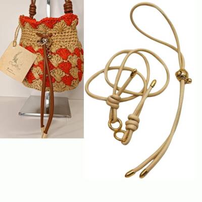 Angel Çanta Aksesuar Düğüm Model Büzgülü Çanta Seti Krem - 1