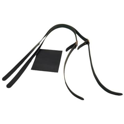 Angel Çanta Aksesuar Gerçek Deri Cepli Ayarlanabilir Çift Saplı Çanta Seti Siyah Renk Light Gold Metalli - 4