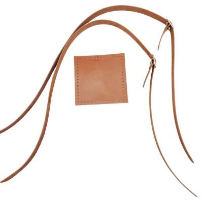 Angel Çanta Aksesuar Gerçek Deri Cepli Ayarlanabilir Çift Saplı Çanta Seti Taba Renk Light Gold Metalli - 4