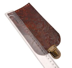 Angel Çanta Aksesuar Gerçek Deri Çiçek Desenli Kapak ve Sap Seti Antik Metalli - 2