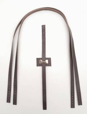 Angel Çanta Aksesuar Gerçek Deri Köprü Kilitli Çanta Seti Koyu Kahverengi Light Gold Metalli - 2