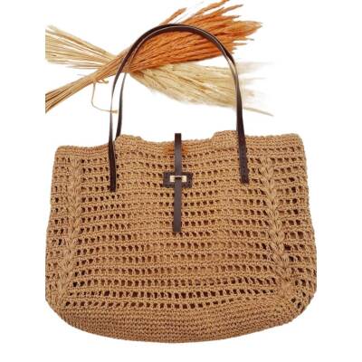 Angel Çanta Aksesuar Gerçek Deri Köprü Kilitli Çanta Seti Lacivert Renk Light Gold Metalli - 7