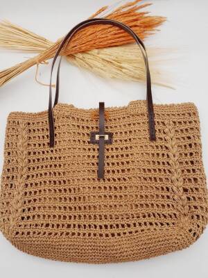 Angel Çanta Aksesuar Gerçek Deri Köprü Kilitli Çanta Seti Siyah Renk Light Gold Metalli - 5