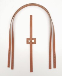 Angel Çanta Aksesuar Gerçek Deri Köprü Kilitli Çanta Seti Taba Renk Light Gold Metalli - 2