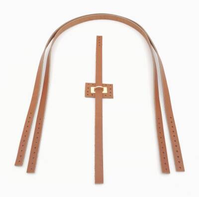 Angel Çanta Aksesuar Gerçek Deri Köprü Kilitli Çanta Seti Taba Renk Light Gold Metalli - 4