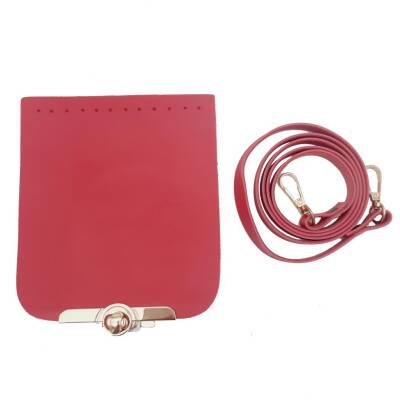 Angel Çanta Aksesuar Kapak Aparatlı Suni Deri Çanta Seti Fuşya - 1