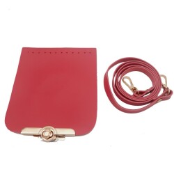 Angel Çanta Aksesuar Kapak Aparatlı Suni Deri Çanta Seti Fuşya - 2