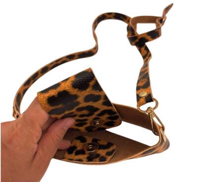 Angel Çanta Aksesuar Kapsül Model Leopar Renk Çanta Yapım Seti Light Gold Metalli - 2