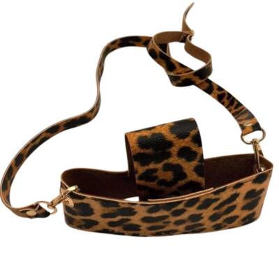 Angel Çanta Aksesuar Kapsül Model Leopar Renk Çanta Yapım Seti Light Gold Metalli - 5