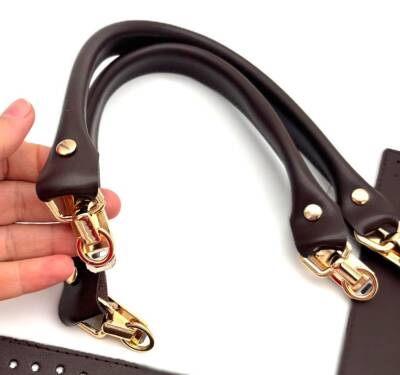 Angel Çanta Aksesuar Koyu Kahve Kulpluklu Sap, Taban, Kapak Seti - 2