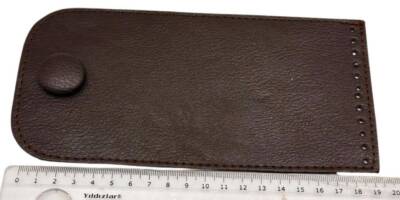 Angel Çanta Aksesuar Koyu Kahve Renk Button Model Çanta Yapım Seti Light Gold Metalli - 2