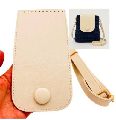 Angel Çanta Aksesuar Krem Renk Button Model Çanta Yapım Seti Light Gold Metalli - 1