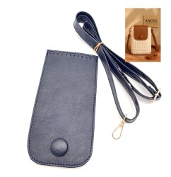 Angel Çanta Aksesuar Lacivert Renk Button Model Çanta Yapım Seti Light Gold Metalli - Angel Çanta Aksesuar